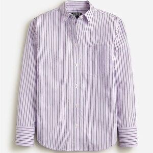 J. Crew - Garçon Classic Shirt in Striped Cotton Poplin Vintage Lilac Stripe